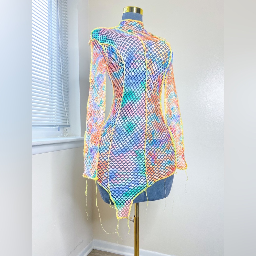 Colorful Fishnet Dress